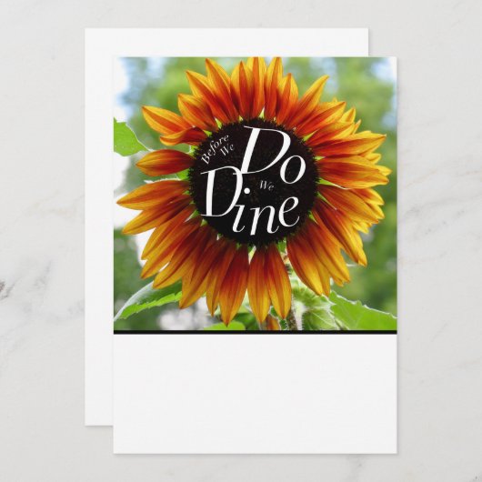 おもしろいのリハーサ結婚ルディナーの招待！ 招待状 (正面/裏面)