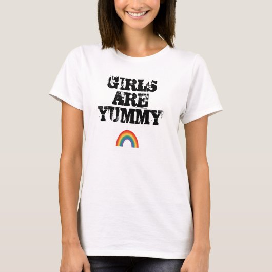 おもしろいのレズビアンのワイシャツ Tシャツ (正面)