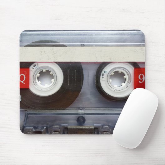 おもしろいのレトロのカセットテープ マウスパッド (マウス)
