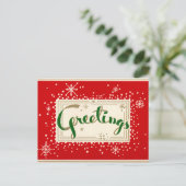 おもしろいのレトロのクリスマスの挨拶の郵便はがき シーズンポストカード (スタンド正面)