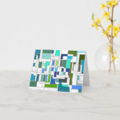 おもしろいのレトロのメッセージカード カード (黄色い花)