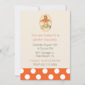 おもしろいのレトロの女性の料理のパーティの招待状 招待状 (正面)