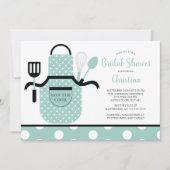 おもしろいのレトロの真新しい台所ブライダルシャワー 招待状 (正面)