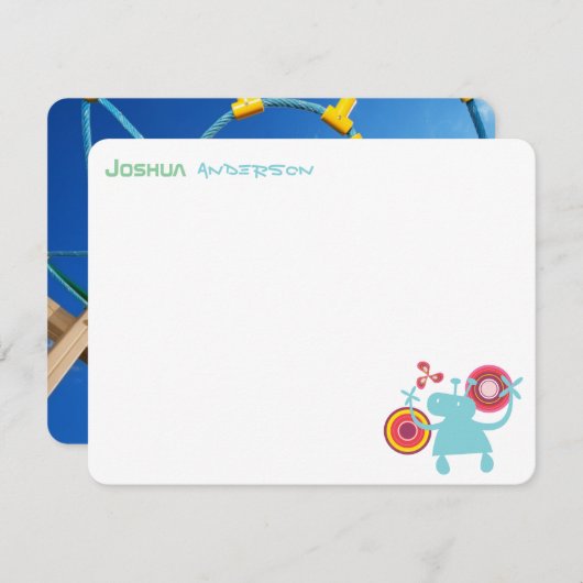 おもしろいのレトロの素晴しいエイリアンは写真のサンキューカードをからかいます サンキューカード (正面/裏面)