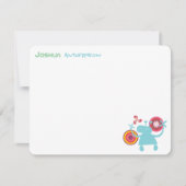 おもしろいのレトロの素晴しいエイリアンは写真のサンキューカードをからかいます サンキューカード (正面)