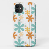 おもしろいのレトロの花パターンオレンジ青い人気の落ちた銘柄 Case-Mate iPhoneケース (裏面)
