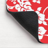 おもしろいのレトロの赤いハワイのプリントのマウスパッド マウスパッド (コーナー)