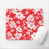 おもしろいのレトロの赤いハワイのプリントのマウスパッド マウスパッド (マウス)