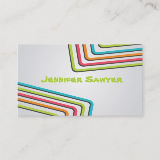 おもしろいのレトロライン-スタイル1 名刺 (正面)