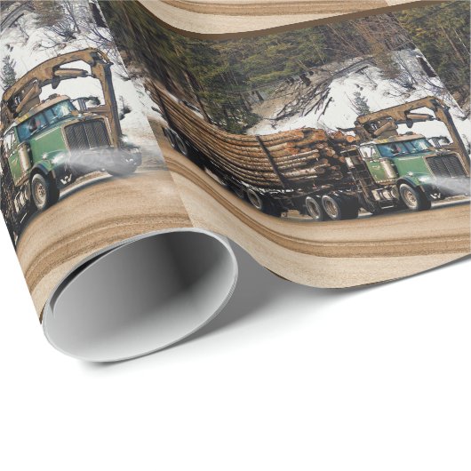 おもしろいのログイン-ログアウトの記録のトラック運転手の芸術のデザイン ラッピングペーパー (ロールコーナー)