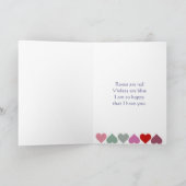 おもしろいのロマンチックな多彩のハートのバレンタインの芸術 シーズンカード (内部)