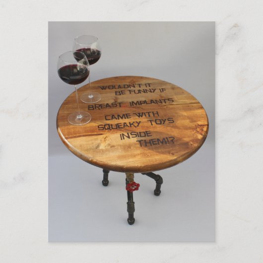 おもしろいのワインと植え付けポストカード! ポストカード (正面)