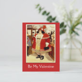 おもしろいのヴィンテージのサーカスポスターバレンタインカード シーズンポストカード (スタンド正面)