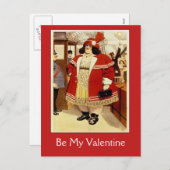 おもしろいのヴィンテージのサーカスポスターバレンタインカード シーズンポストカード (正面/裏面)