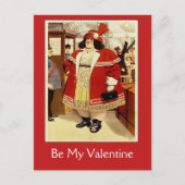 おもしろいのヴィンテージのサーカスポスターバレンタインカード シーズンポストカード (正面)
