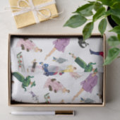 おもしろいのヴィンテージの服のファッションのイラストレーションパターン 薄葉紙 (ギフト)