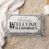 おもしろいのヴィンテージの歓迎の枕-あなたの色を選んで下さい ランバークッション (ブランケット)