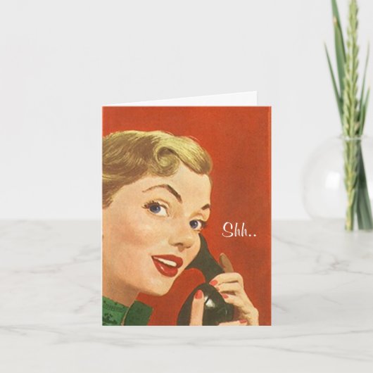 おもしろいのヴィンテージの驚きの誕生会の招待カード 招待状 (正面)