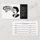 おもしろいのヴィンテージ一見のカイロプラクティックの広告のアポイントメントカード 予約カード (正面/裏面)