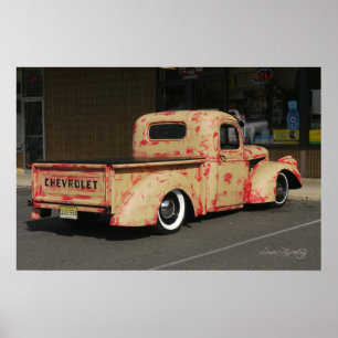 おもしろいのヴィンテージCHEVYのトラック ポスター