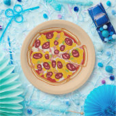 「おもしろいの一切れよくはしゃぐはピザインスパイア ペーパープレート (パーティー)