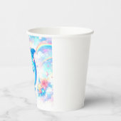 おもしろいの下でイルカの赤ちゃんシャワー 紙コップ (左)