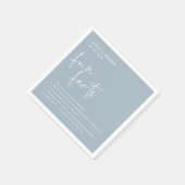 おもしろいの事実ライトブルー結婚ズ スタンダードカクテルナプキン (角)