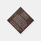 "おもしろいの事実"ロマンチック素朴&結婚sパーソナライズされた スタンダードカクテルナプキン (角)