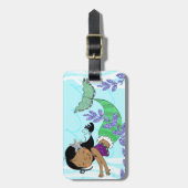 おもしろいの人魚のカスタムな荷物のラベル ラゲッジタグ (正面縦)