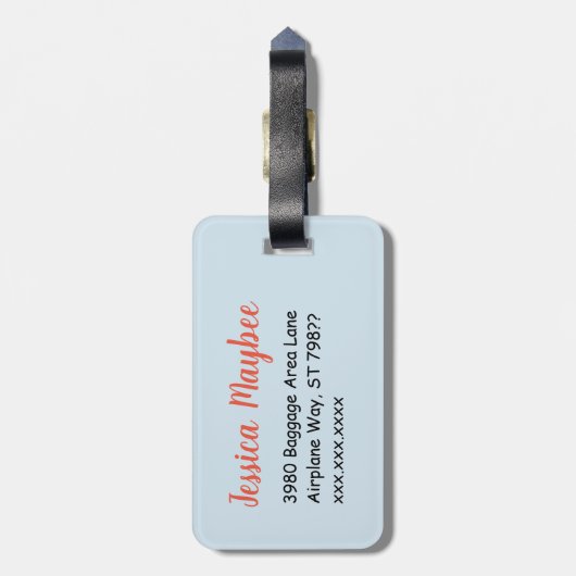 おもしろいの人魚のカスタムな荷物のラベル ラゲッジタグ (裏面縦)