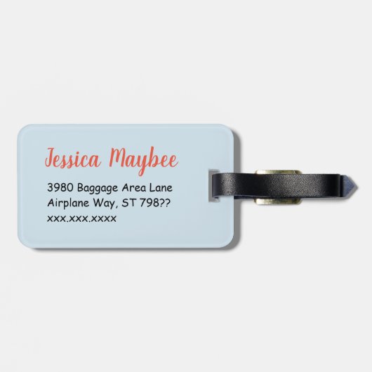 おもしろいの人魚のカスタムな荷物のラベル ラゲッジタグ (裏面横)