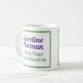 おもしろいの代名詞 – 彼女、彼女として識別素晴らし- コーヒーマグカップ (正面左)