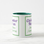 おもしろいの代名詞 – 彼、彼として識別素晴らし、。 マグカップ (中央)