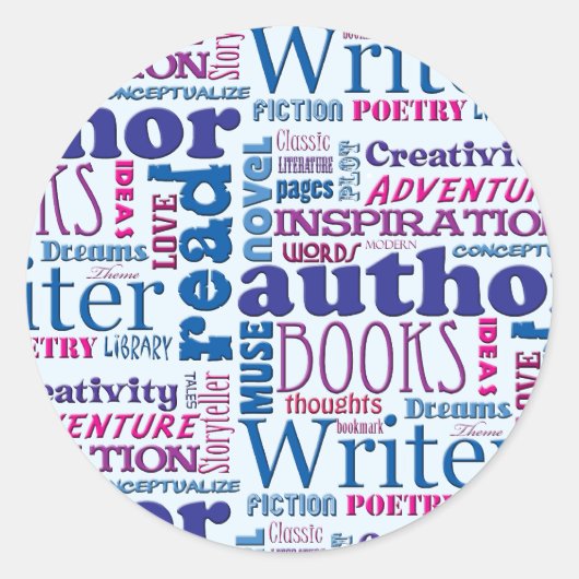 おもしろいの作家パターン ラウンドシール (正面)