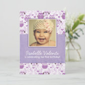 おもしろいの写真のフクロウの誕生日のパーティの招待状5X7 招待状 (スタンド正面)