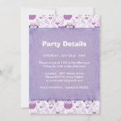 おもしろいの写真のフクロウの誕生日のパーティの招待状5X7 招待状 (裏面)