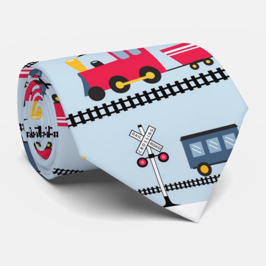 おもしろいの列車パターンメンズタイ ネクタイ (ロール)