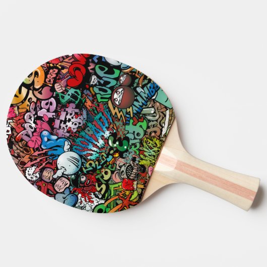おもしろいの動的および爆発性の都市通りの芸術Graffit 卓球ラケット (横)