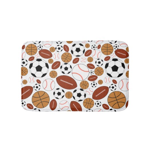おもしろいの動的スポーツの球 バスマット (正面)