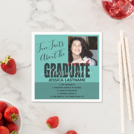 おもしろいの卒業生に関する事実Any Year写真 スタンダードカクテルナプキン (インサイチュ)