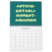 おもしろいの単語 カレンダー (3月 2026)