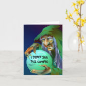 おもしろいの占い師の~のバースデー・カードの~ EZ2はカスタマイズ カード (黄色い花)