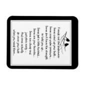 おもしろいの友人は下着の引用文鳥のような マグネット (横)