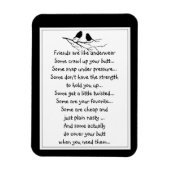 おもしろいの友人は下着の引用文鳥のような マグネット (縦)