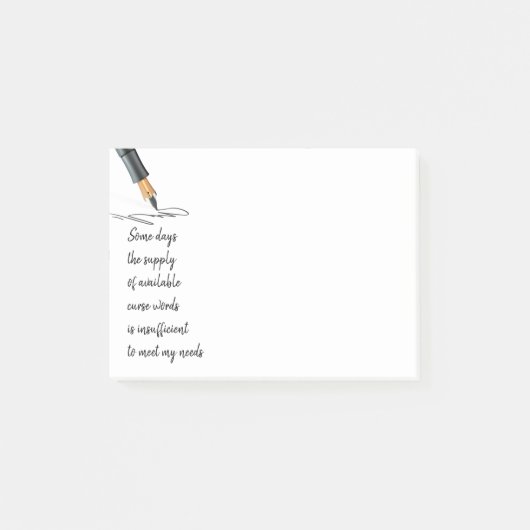 おもしろいの呪いの言葉が私のニーズを満たさない ポストイット (正面)