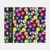 おもしろいの国スタイルのチェック模様のビリヤードパターン フリースブランケット (正面(横))