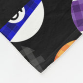 おもしろいの国スタイルのチェック模様のビリヤードパターン フリースブランケット (角)