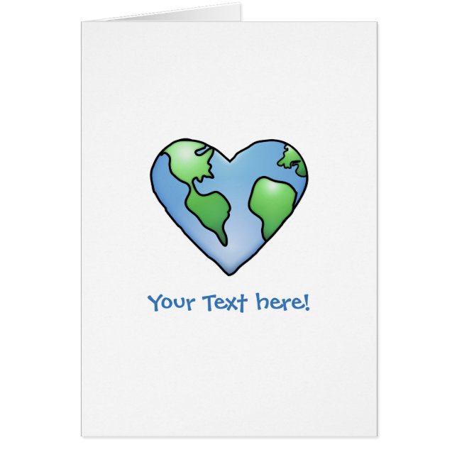 おもしろいの地球のハートは漫画のスタイルアイコンを影で覆いました (正面)