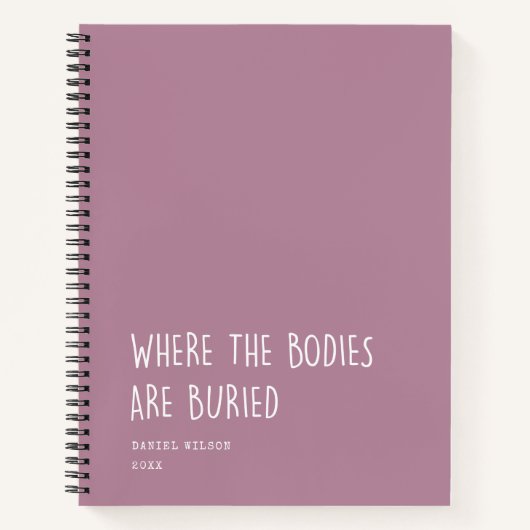 おもしろいの埋葬地における体の共同利用 ノートブック (正面)