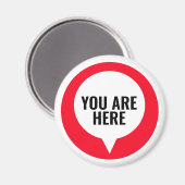 おもしろいの場所ここにいるデザイン マグネット (正面/裏面)